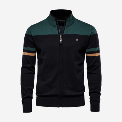 Men's Zip-Up Sweater Modern Design