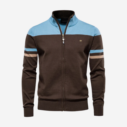 Men's Zip-Up Sweater Modern Design