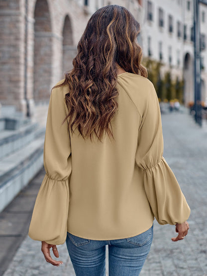 Comfortable V Neck Relaxed Fit Women's Top