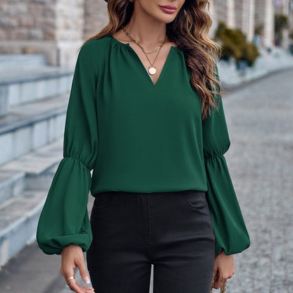 Comfortable V Neck Relaxed Fit Women's Top