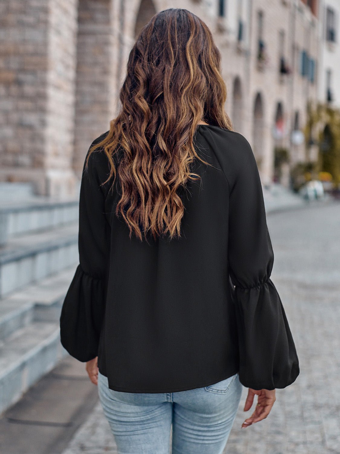Comfortable V Neck Relaxed Fit Women's Top