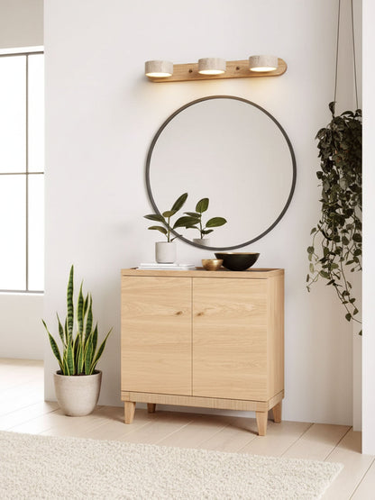 Contemporary Stone Round LED Wall Light Fixture