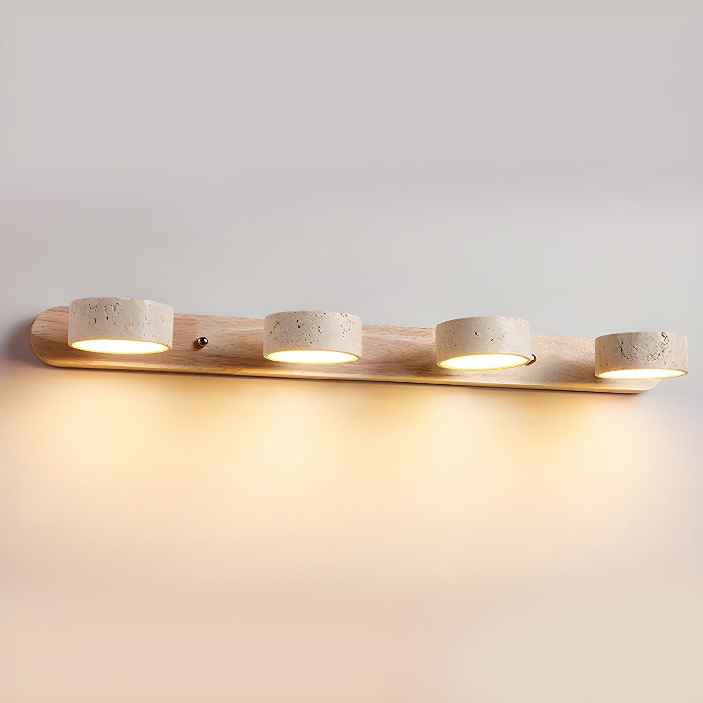 Contemporary Stone Round LED Wall Light Fixture
