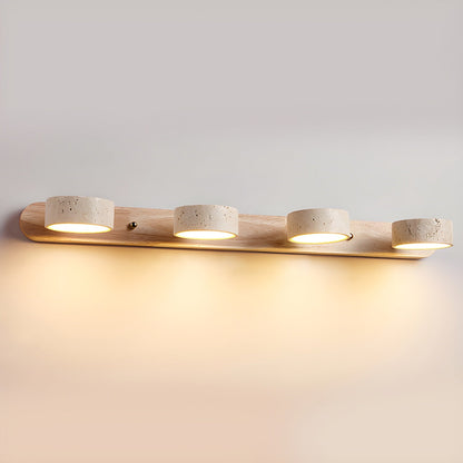 Contemporary Stone Round LED Wall Light Fixture