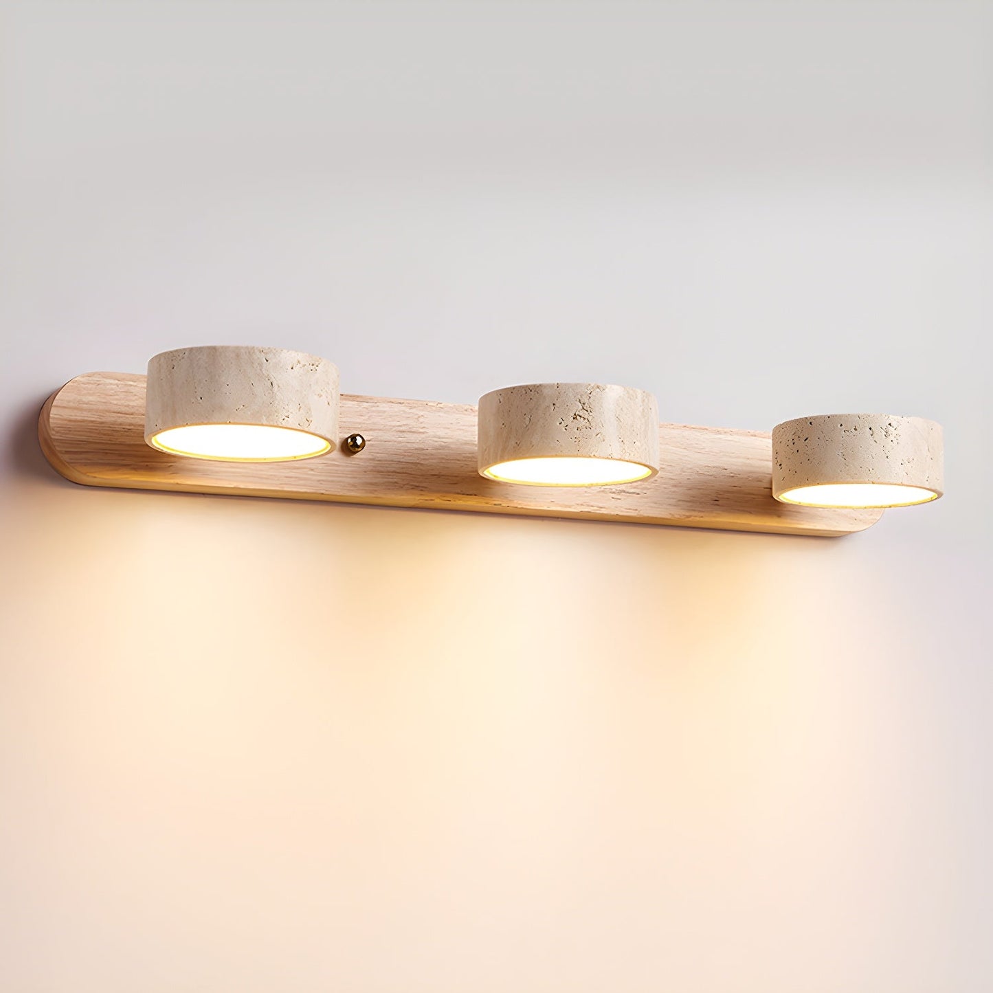 Contemporary Stone Round LED Wall Light Fixture
