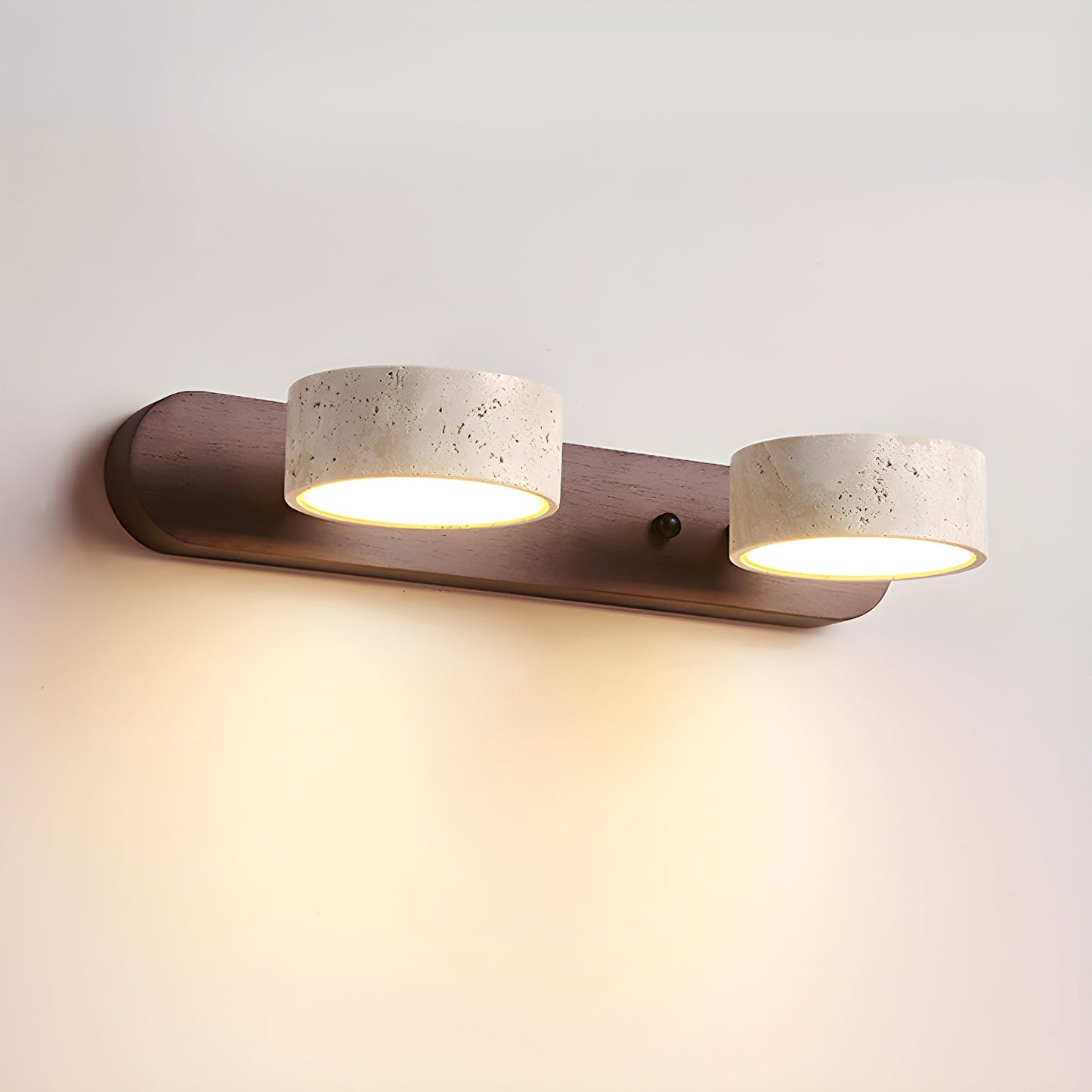 Contemporary Stone Round LED Wall Light Fixture