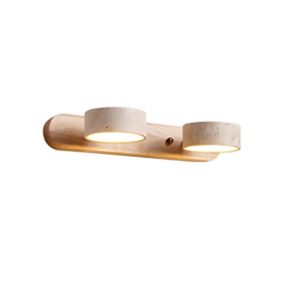 Contemporary Stone Round LED Wall Light Fixture