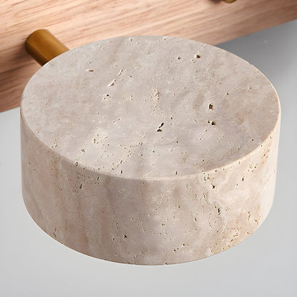 Contemporary Stone Round LED Wall Light Fixture