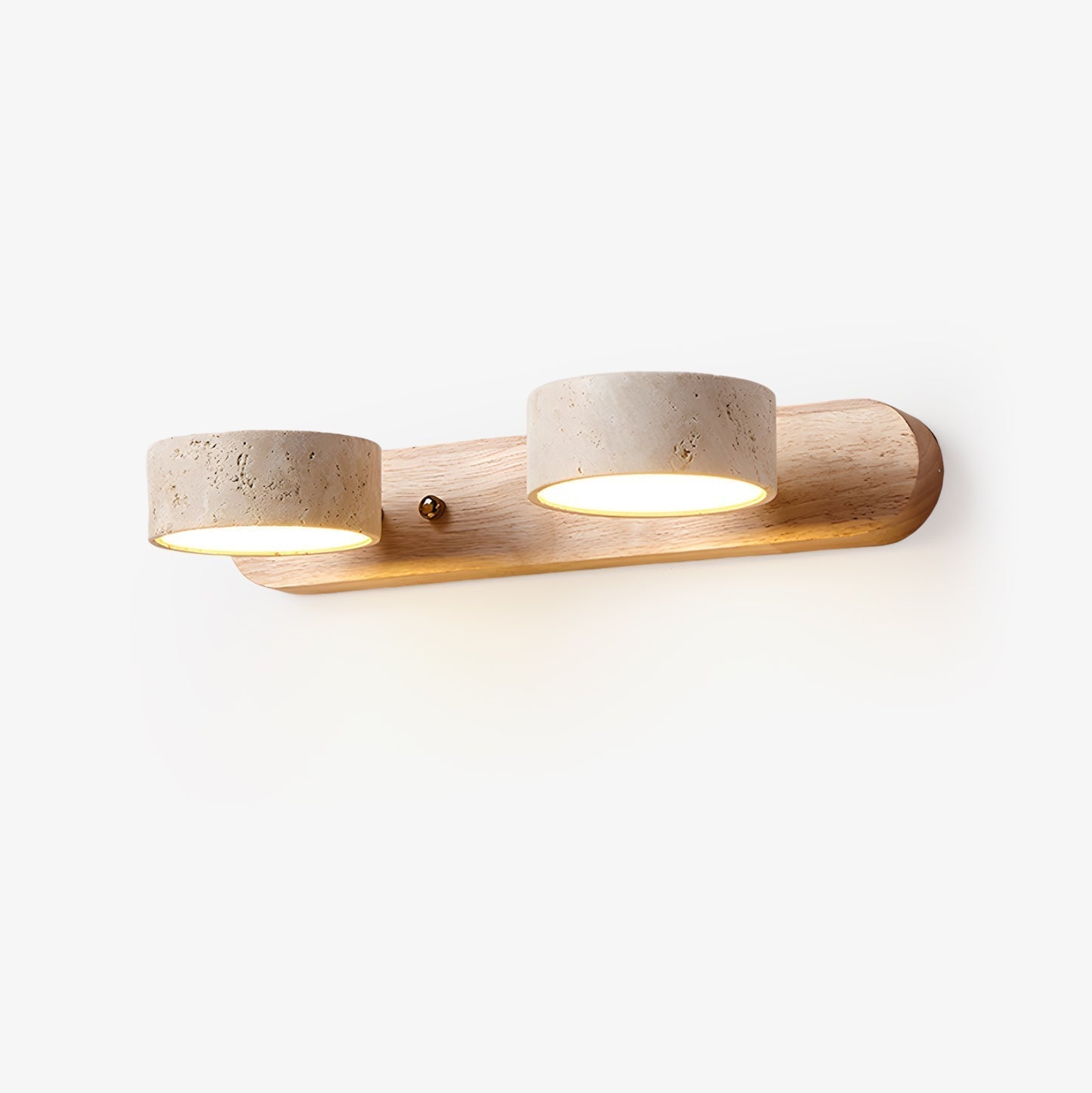 Contemporary Stone Round LED Wall Light Fixture - OutfitLondon