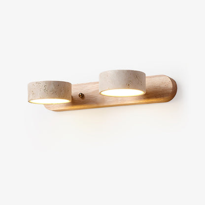 Contemporary Stone Round LED Wall Light Fixture - OutfitLondon
