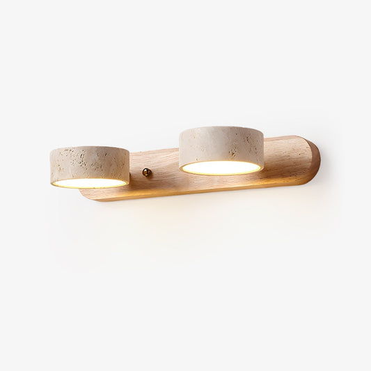 Contemporary Stone Round LED Wall Light Fixture - OutfitLondon