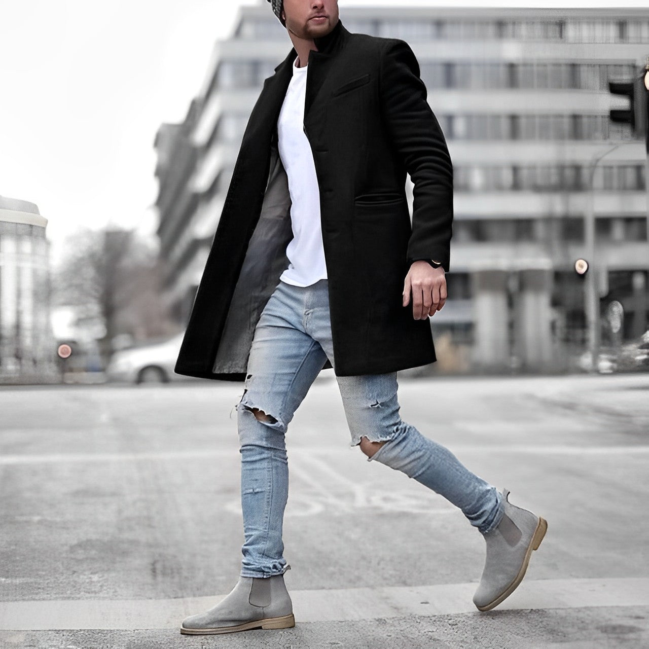 Warm Mens Classic Parka Winter Jacket