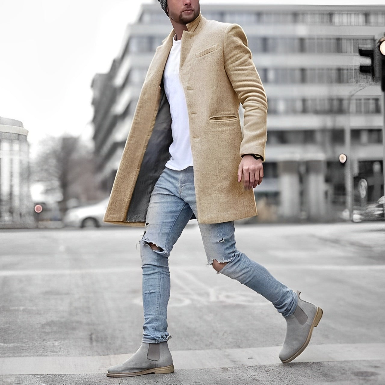 Warm Mens Classic Parka Winter Jacket