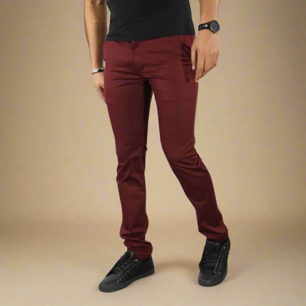 Men's Slim Fit Stretch Chino Pants - OutfitLondon