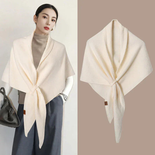Warm Winter Wool Blend Scarf for Women - OutfitLondon