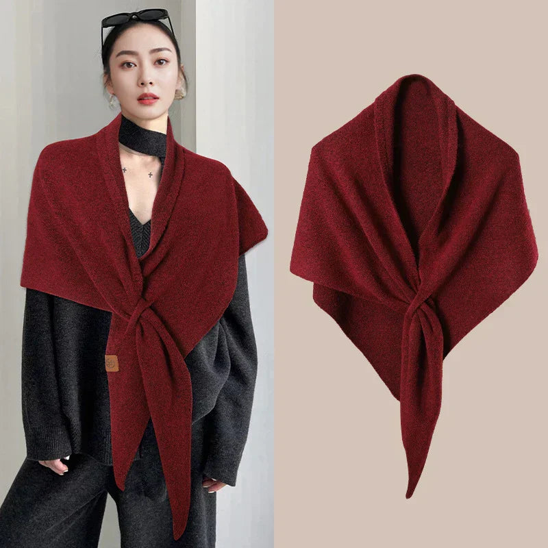 Warm Winter Wool Blend Scarf for Women