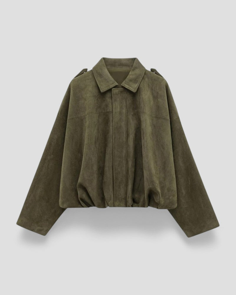 Ladies Velvet Collar Coat