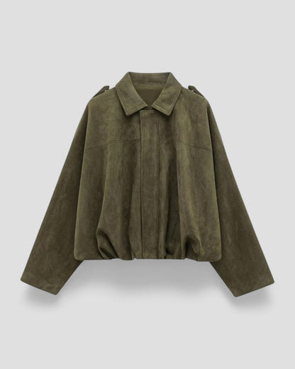 Ladies Velvet Collar Coat