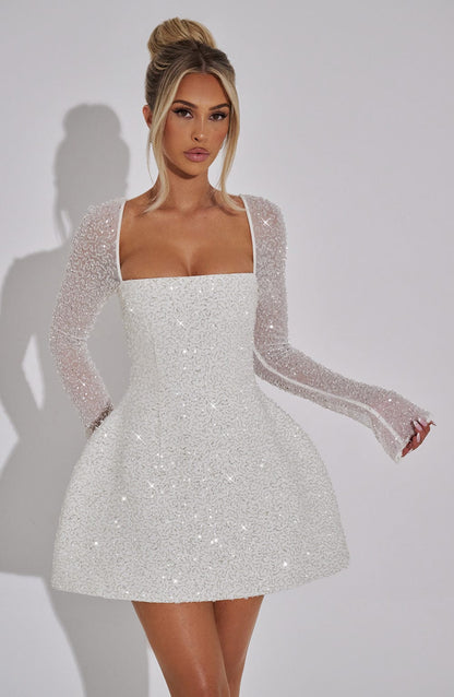 Women's Mini Dress Shimmering Trendy