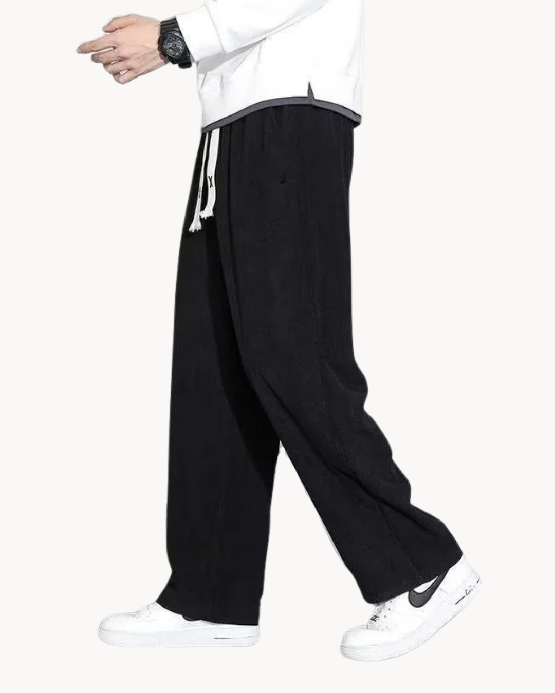 Comfortable Corduroy Straight Fit Casual Pants