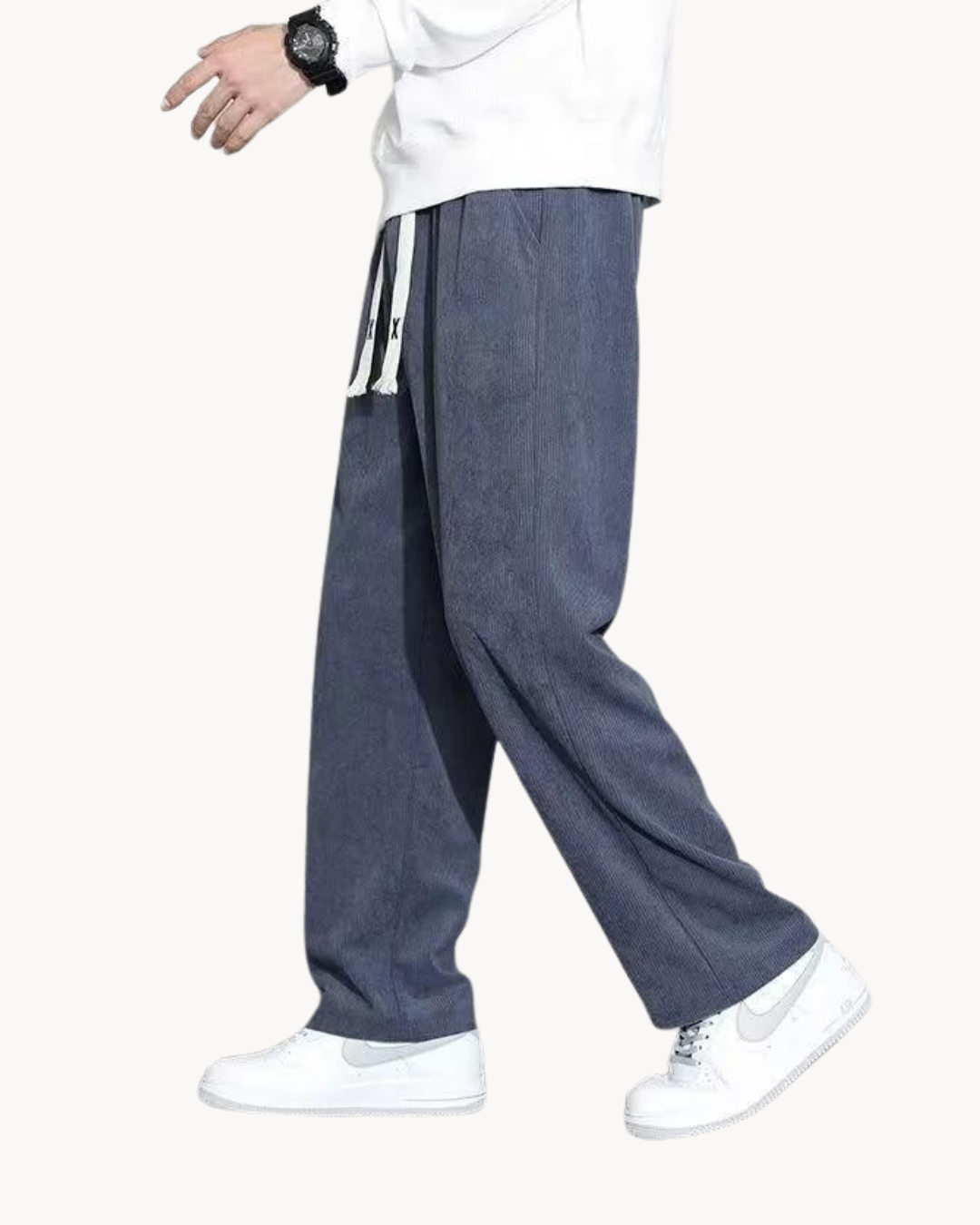 Comfortable Corduroy Straight Fit Casual Pants - OutfitLondon