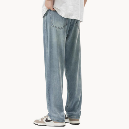 Casual Dark Jeans Comfort Fit Trousers