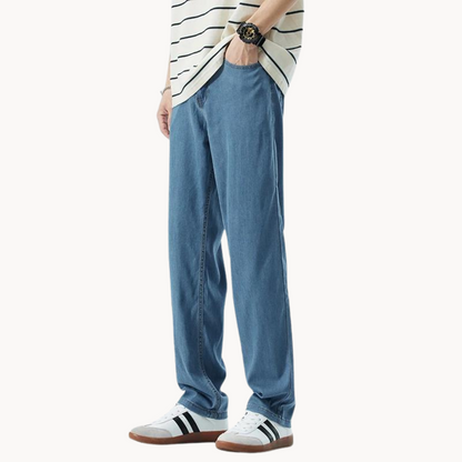 Casual Dark Jeans Comfort Fit Trousers