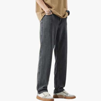 Casual Dark Jeans Comfort Fit Trousers