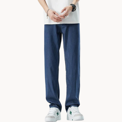 Casual Dark Jeans Comfort Fit Trousers
