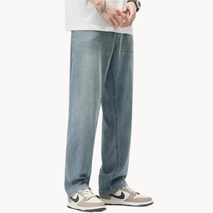 Casual Dark Jeans Comfort Fit Trousers