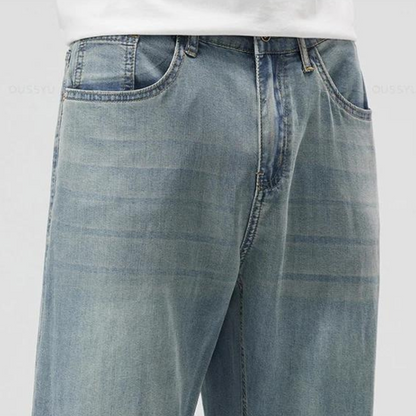 Casual Dark Jeans Comfort Fit Trousers