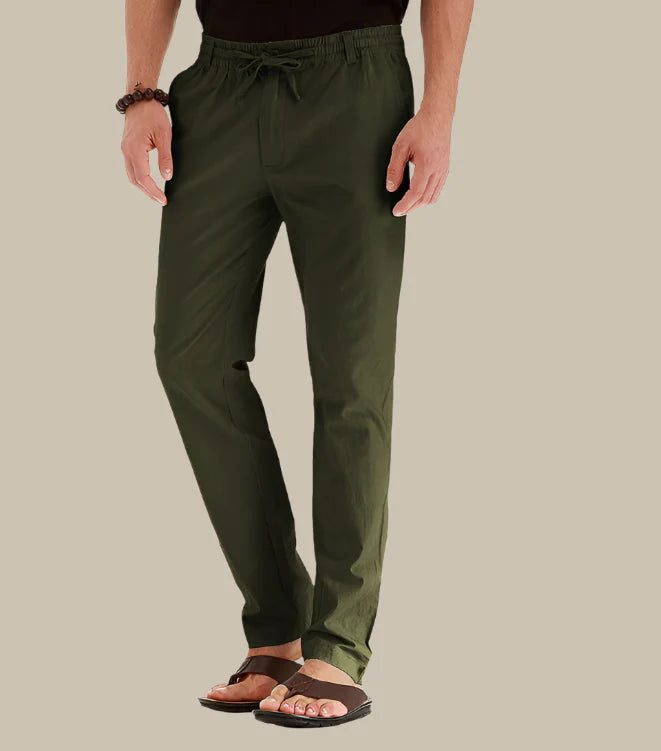 Comfort Fit Trousers with Stretchy Waistband