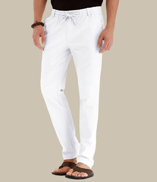 Comfort Fit Trousers with Stretchy Waistband - OutfitLondon