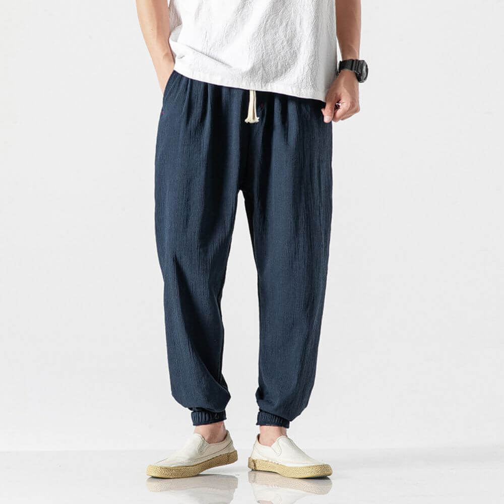 Comfortable Stretch Pants Polyester Blend