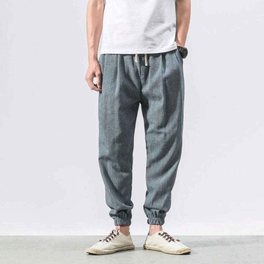 Comfortable Stretch Pants Polyester Blend