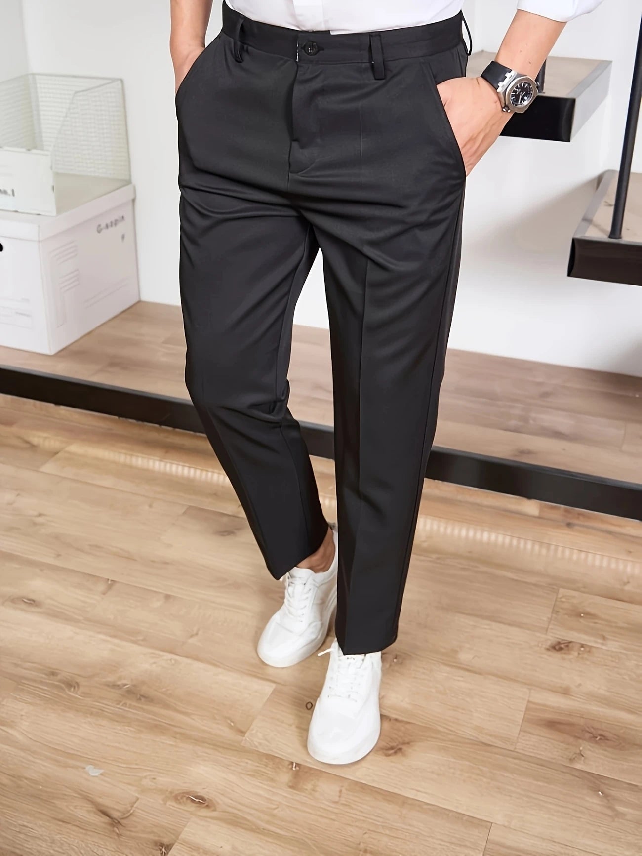 Comfortable Fit Business Trousers For Men