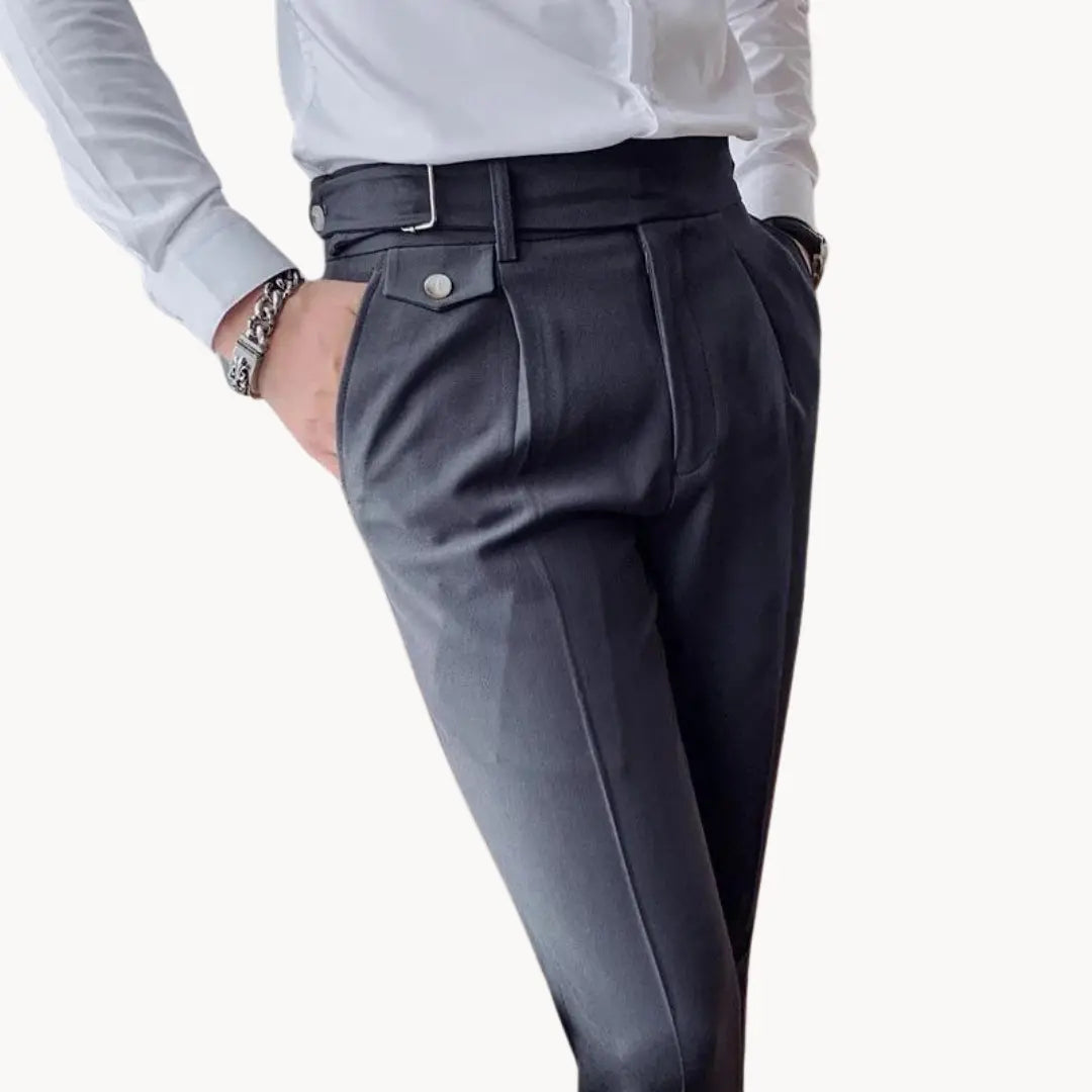 Comfort Fit Pants with Elastic Waistband