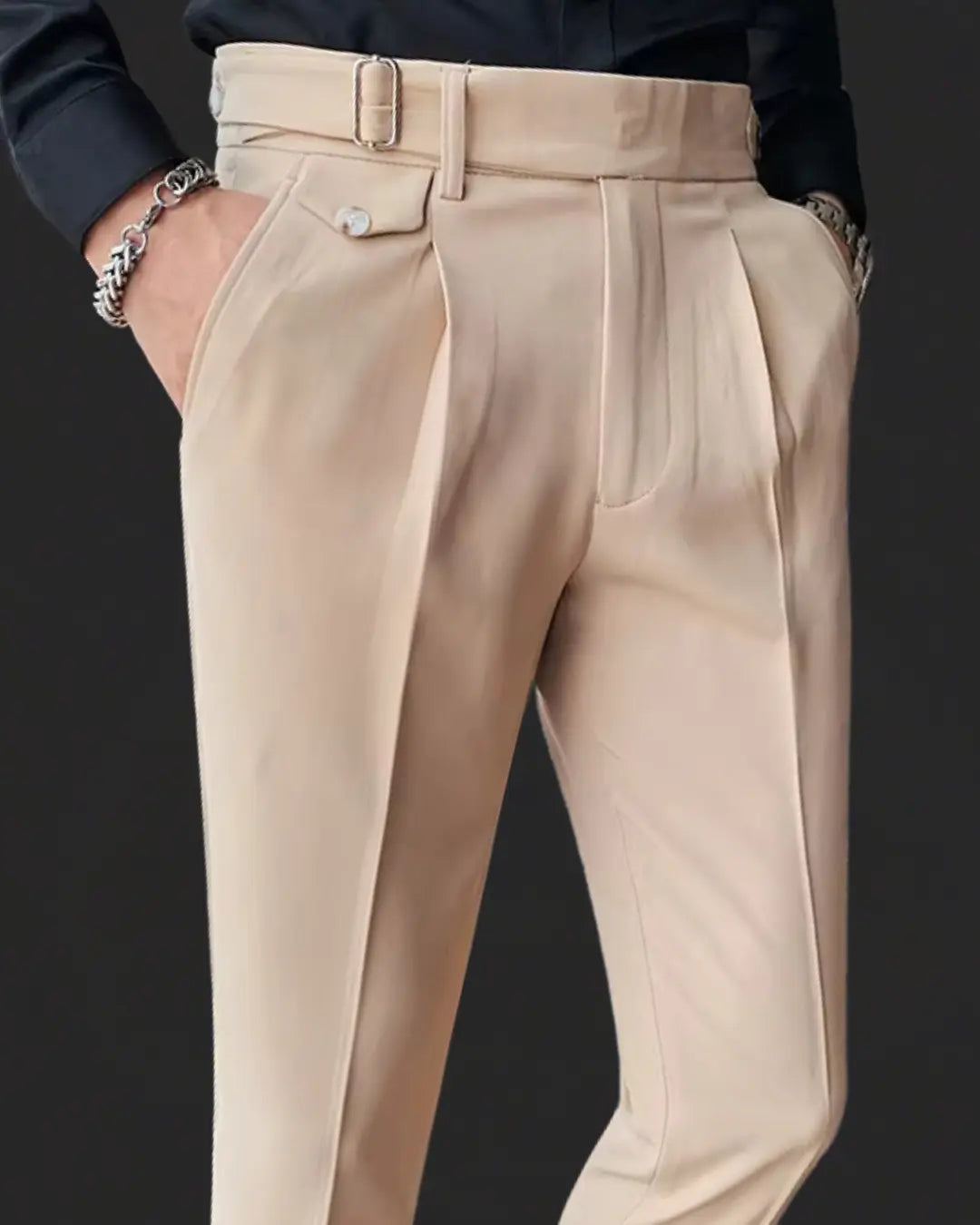 Comfort Fit Pants with Elastic Waistband