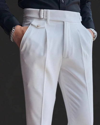 Comfort Fit Pants with Elastic Waistband - OutfitLondon