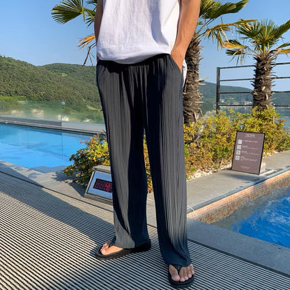 Comfortable Loose Fit Pleated Trousers