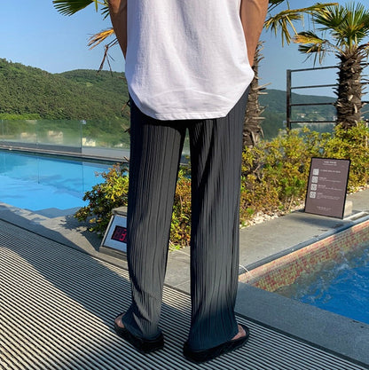 Comfortable Loose Fit Pleated Trousers