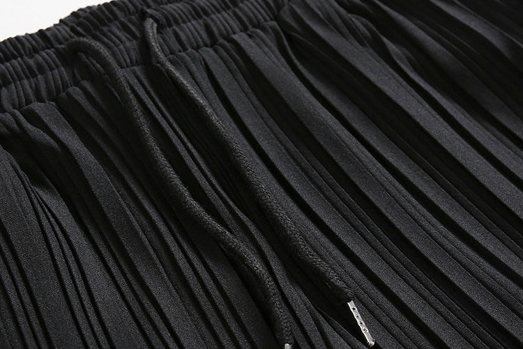 Comfortable Loose Fit Pleated Trousers