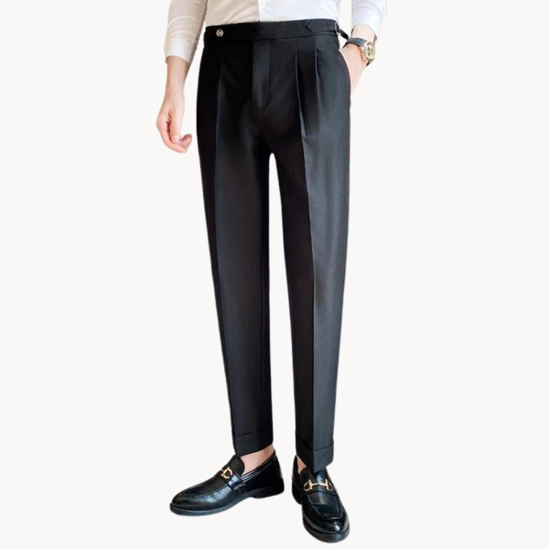 Comfortable Polyester Straight Leg Trousers