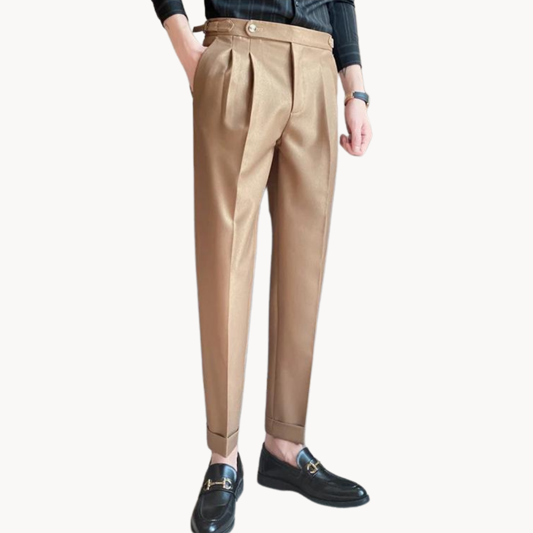 Comfortable Polyester Straight Leg Trousers