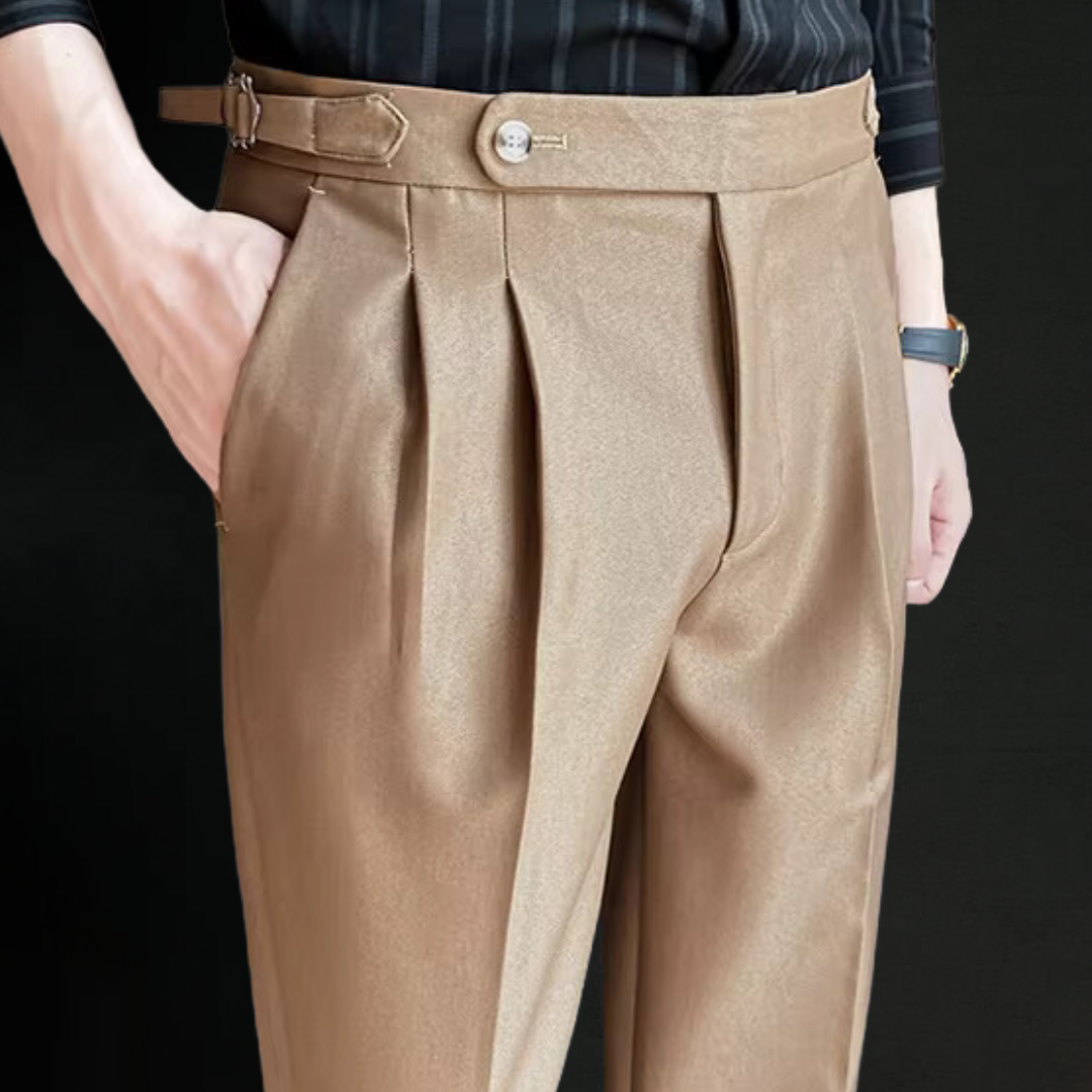 Comfortable Polyester Straight Leg Trousers