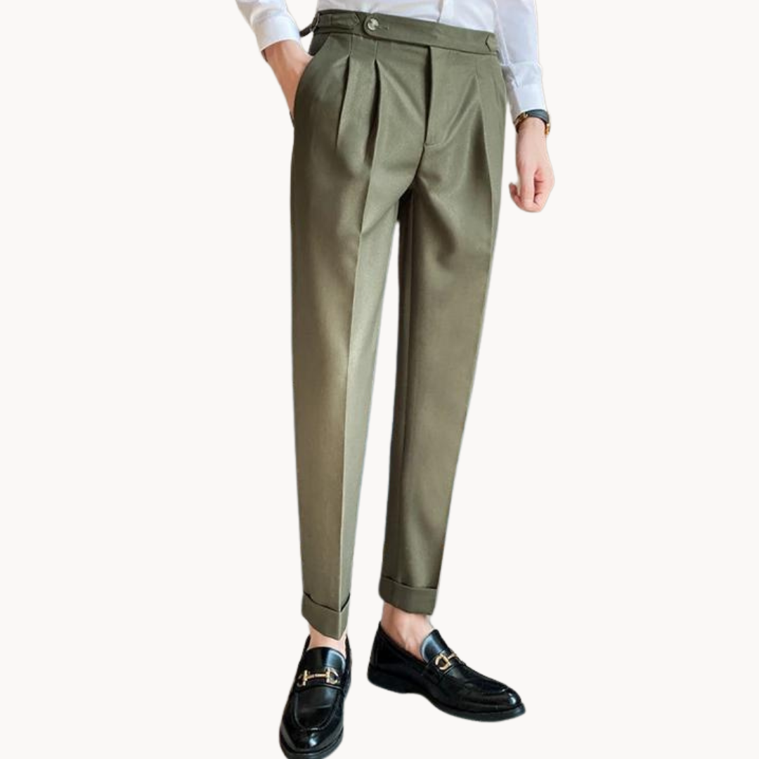 Comfortable Polyester Straight Leg Trousers
