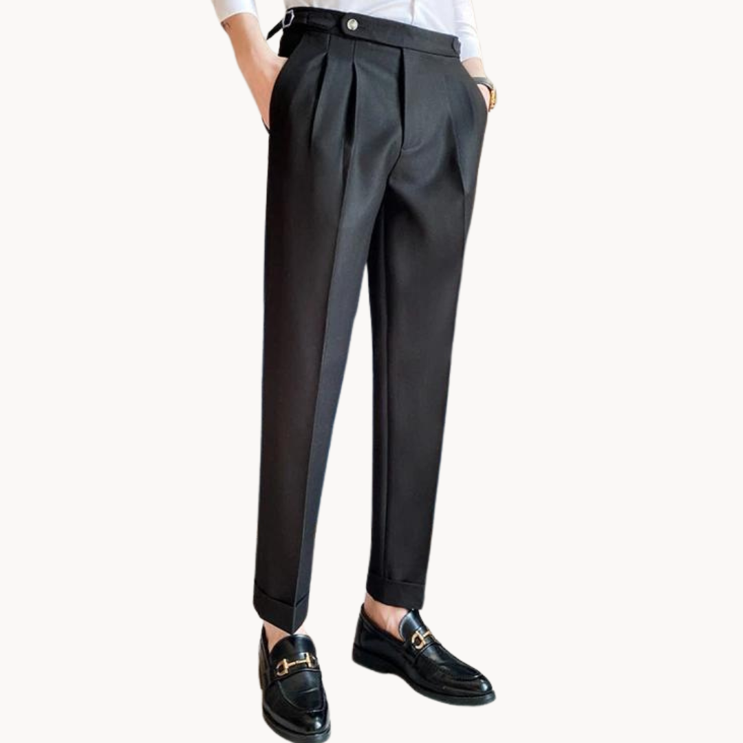 Comfortable Polyester Straight Leg Trousers