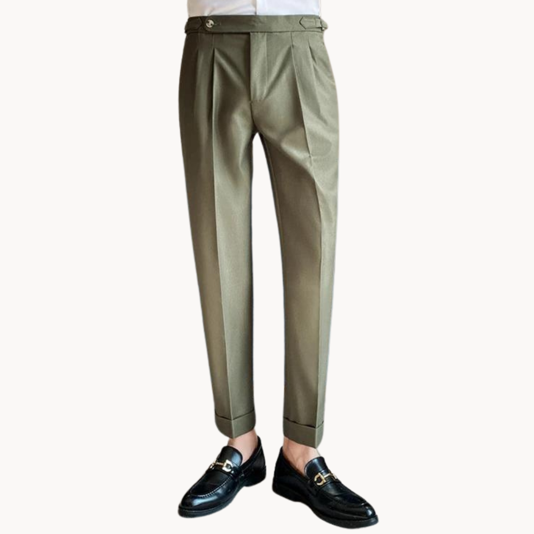 Comfortable Polyester Straight Leg Trousers