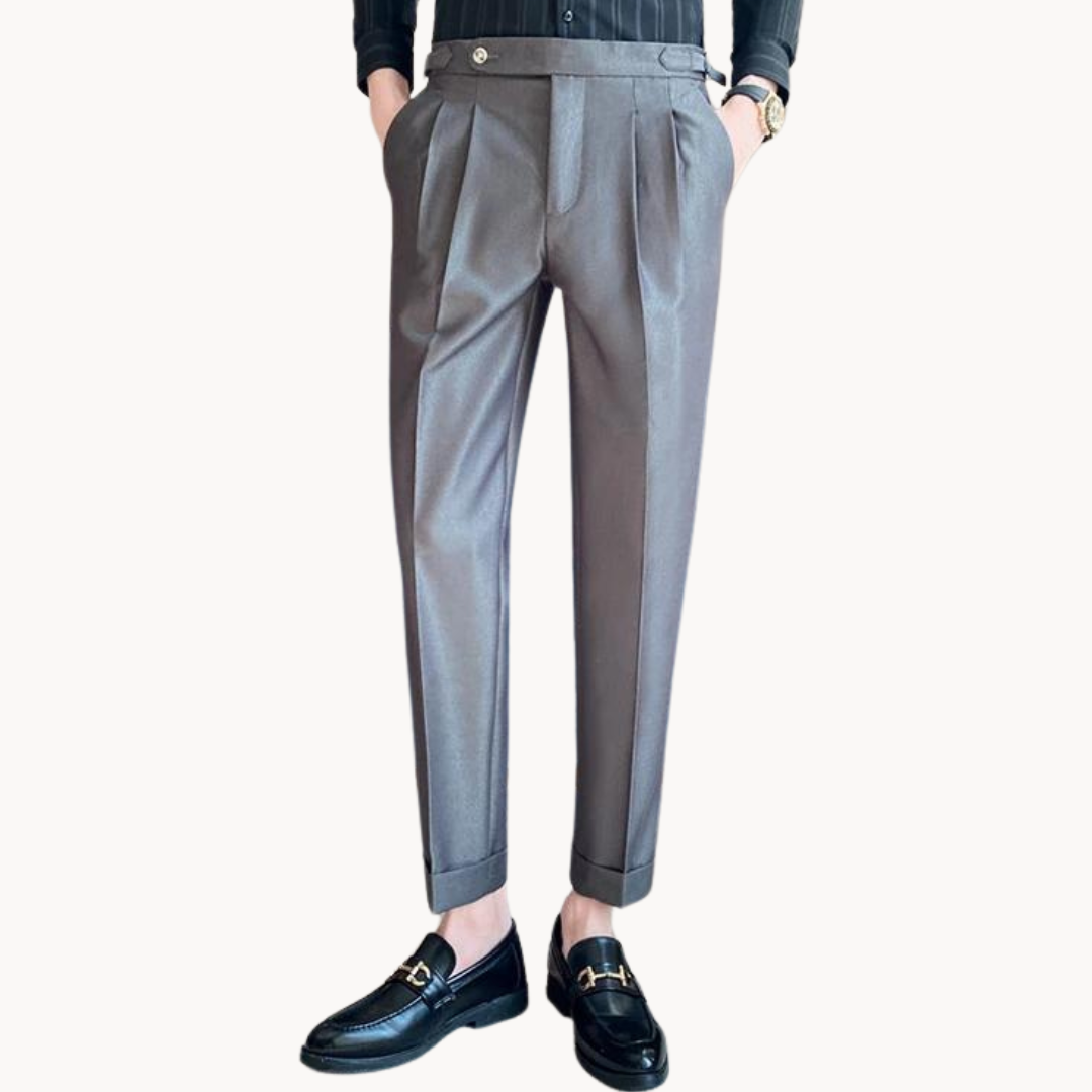 Comfortable Polyester Straight Leg Trousers