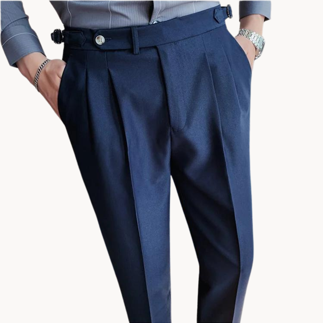 Comfortable Polyester Straight Leg Trousers